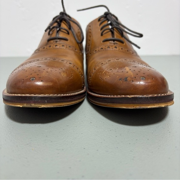 Johnston & Murphy Brown Leather Cap Toe Men's Dress Shoes Oxfords 9.5M - Picture 3 of 13